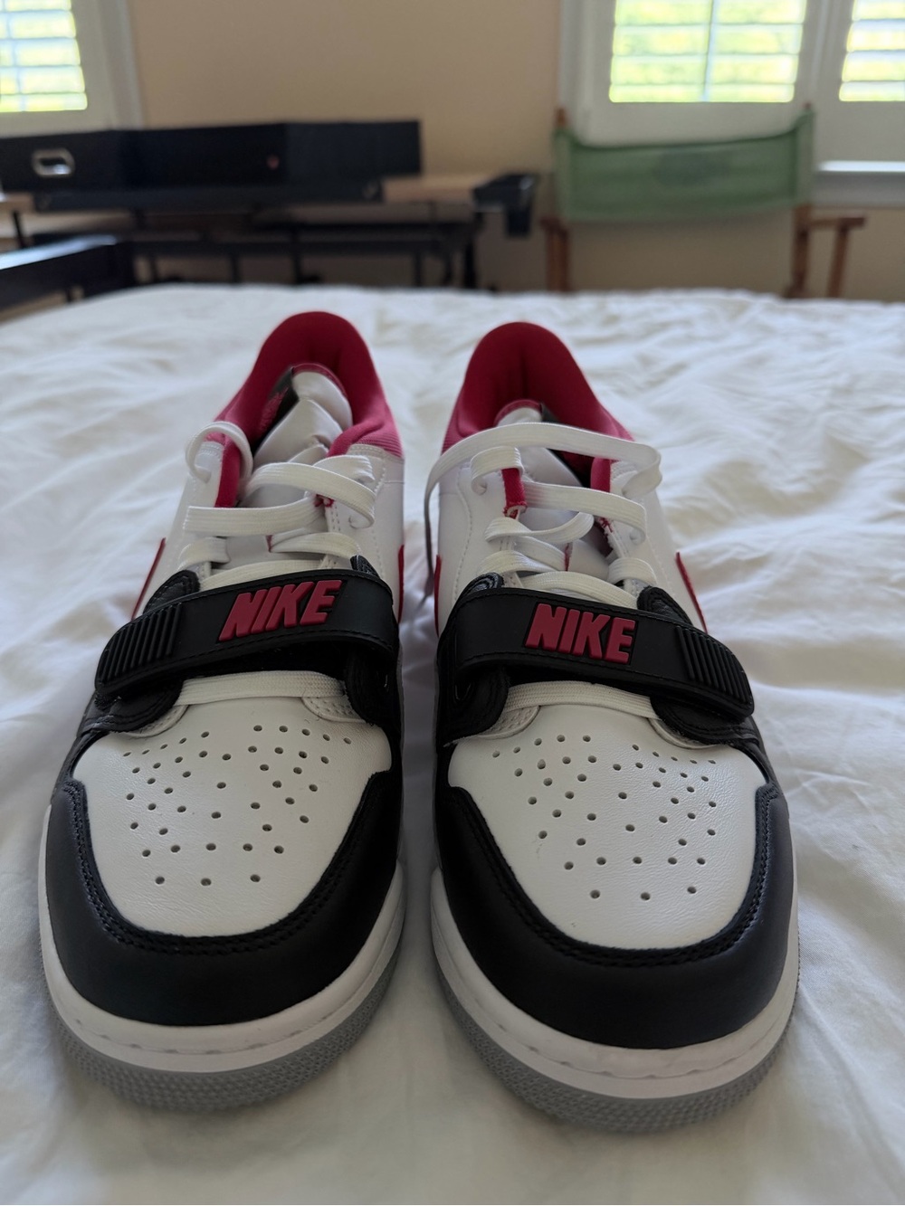 Jordan White, Black & Pink Low-Top Sneakers